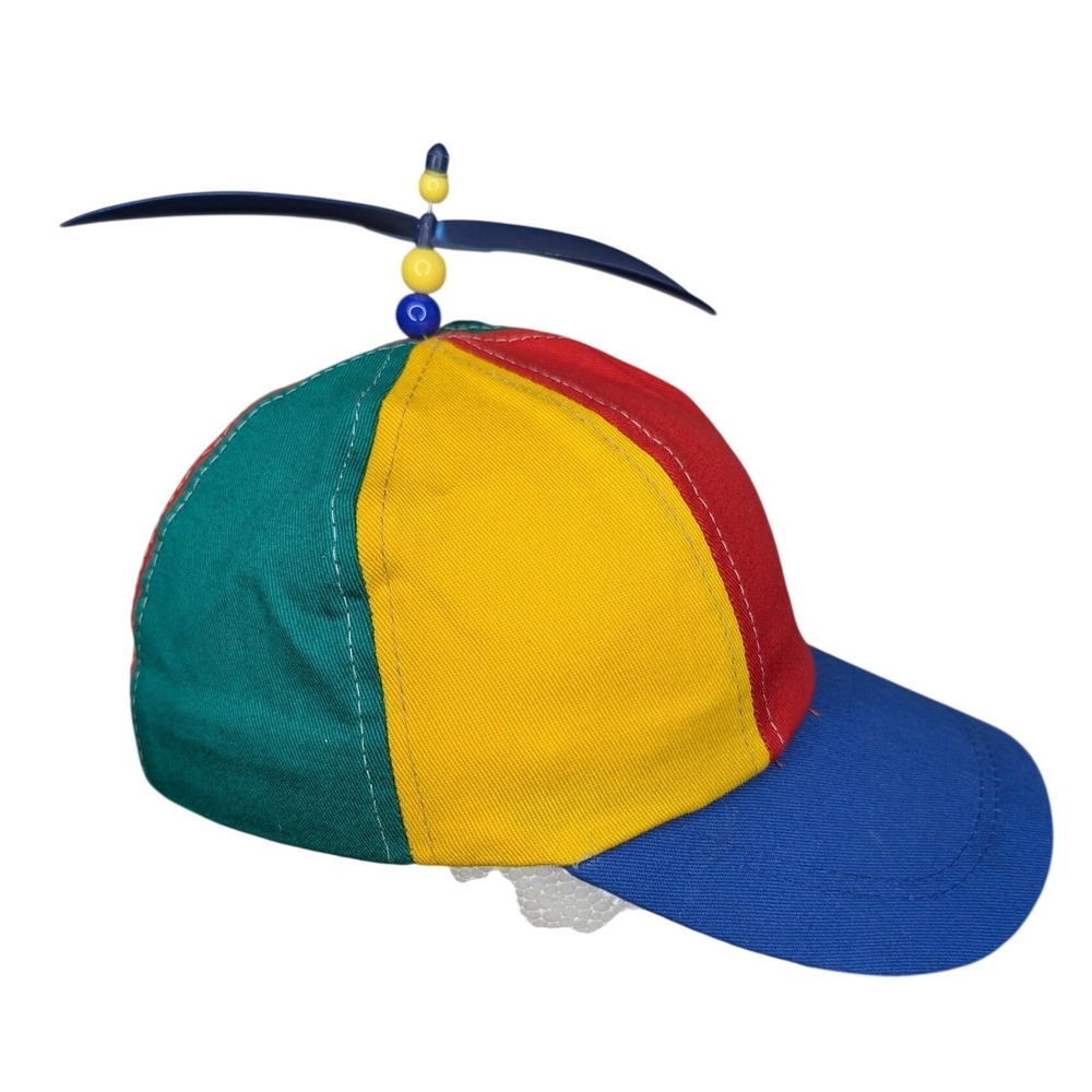Colour Block Propeller Baseball Cap Hat red yellow green blue Multicolor